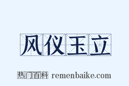 风仪玉立是什么意思的图片